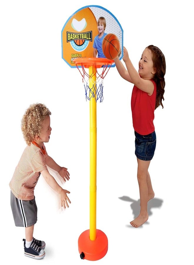 Kabello Basketball Set for Kids with Adjustable Stand, Basketball Board Ring, Net Indoor and Outdoor Games Playing at Home - Image 1